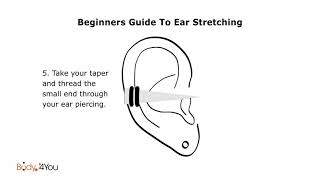 How To Stretch Your Ears With BodyJ4You Gauges Taper Ear Stretching Kit [upl. by Keyser]