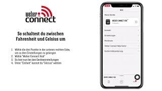 Weber Grill  Zubehör  Weber Connect Zwischen Fahrenheit und Celsius umschalten [upl. by Noiram]