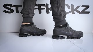 Nike Air Vapormax Flyknit Grey  Unboxing amp On Feet [upl. by Fidele]