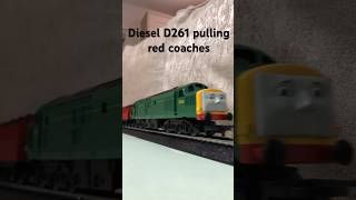 Diesel ￼￼D261 pulling red coaches [upl. by Yauqram630]