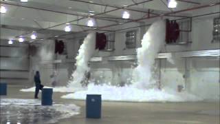 Landmark Sprinkler Aircraft Hangar Foam Fire Suppression Test [upl. by Jos]