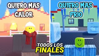 QUIERO MAS CALOR y QUIERO MAS FRIO🧊🔥 COMO CONSEGUIR TODOS LOS FINALES COMPLETO [upl. by Blain]