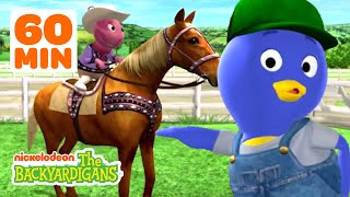 Uniqua Races a Horse amp Farmer Pablo Grows Corn w Tasha amp Tyrone  1 Hour  The Backyardigans [upl. by Ebeohp]