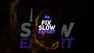 🔥Fix Slow Export in After Effects afterefdectstips videoeditingtips fixslowexport aftereffects [upl. by Colis368]