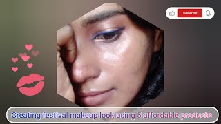 Creating a festival makeuplook using 5 affordable products [upl. by Enelad]