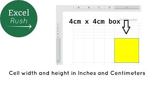 How to set cell width and height in cm and inches in Excel for Interior Designers [upl. by Idet802]