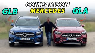 Updated Mercedes GLA vs GLB comparison REVIEW  which compact SUV to choose [upl. by Hctim581]