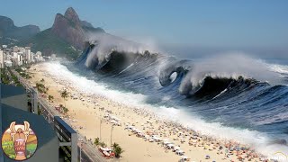 Plus Grands Tsunamis et Vagues Filmés Par Caméra [upl. by Fugere773]