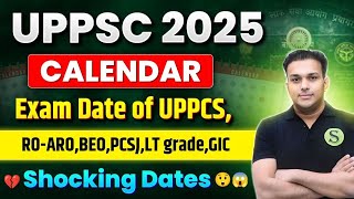 uppsc 2025 calendar  uppcs 2025 beo new Vacancy Notification up pcs j LT Grade ro ro exam date [upl. by Lienaj511]