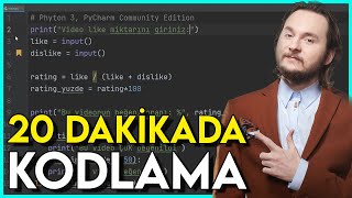 20 Dakikada Kodlama Öğrenmek  Yazılım Size Göre mi  Python Temel Mantığı [upl. by Rimidalb]