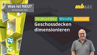 Geschossdecken dimensionieren Gebäude A B Einfache FiniteElementeModellierung mbinar 24S21 [upl. by Ardni]