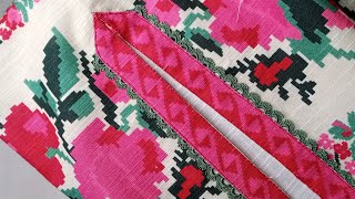 Chak Daman per sidi side lace or border Patti lagany ka tarika chak Daman design [upl. by Cirdnek]