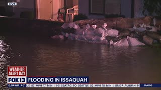 Roads flooded in Issaquah Washington  FOX 13 Seattle [upl. by Enohs612]