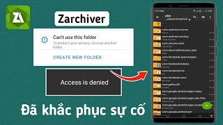 ZArchiver ANDROID 1314 Android data  obb Truy cập bị từ chối sửa lỗi [upl. by Aihsatan187]