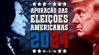 APURAÇÃO DOS VOTOS ELEIÇÕES AMERICANAS  DIA 1  051124 [upl. by Atinaujnas]