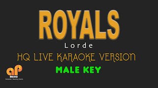 ROYALS  Lorde MALE KEY HQ KARAOKE VERSION [upl. by Eddina]