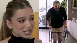 Hailee Steinfeld Chokes Up Talking Jeremy Renners Recovery [upl. by Georgia601]