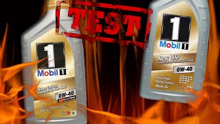 Mobil 1 New Life FS 0W40 kontra Mobil 1 New Life 0W40 Clean Test 400°C [upl. by Lurleen]