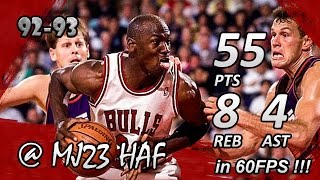 Michael Jordan Finals Career High Highlights 1993 Finals G4 vs Suns  55pts HD 720p 60fps [upl. by Imeka]