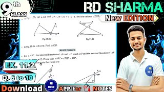 Ex 112 Q6 to Q10  RD Sharma Class 9  Chapter 11 Triangle and its Angles  CBSE  MD Sir 9 [upl. by Edalb465]