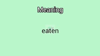 eaten meaning in English amp Telugu  Googul Dictionary dictionary meanings telugu english eat [upl. by Ande]