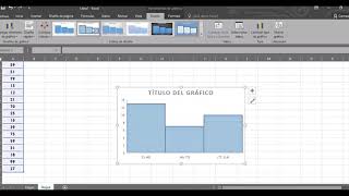 Tutorial para elaborar un histograma de frecuencias en Excel 365 [upl. by Llerroj]