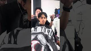 mid bulky taper fade X textured messy fringe for asian straight hair newtrenhaircut 2024hairtrends [upl. by Asa]