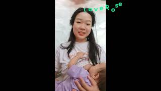 Beautiful mother breastfeeding at home Breastfeeding baby [upl. by Liauqram]