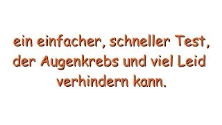 Augentumor Retinoblastom einfacher Test für die Früherkennung [upl. by Atnuahs]