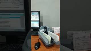 NIFT cheque clearing system automatic cheque scanning machine viral trending [upl. by Bodnar]