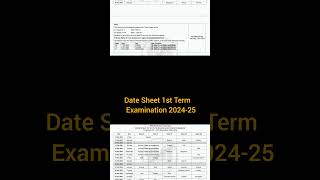 Date Sheet 1st Term Examination for 202425 datesheet2024 1stterm garrisonwithHaiqa [upl. by Iemaj229]