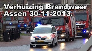 Verhuizing Brandweer Assen 30 11 2013 [upl. by Anaeirb]