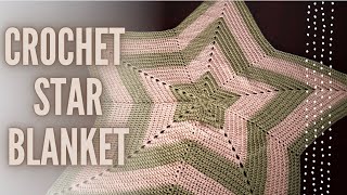 How to Crochet a Star Blanket Pattern  Tutorial EASY [upl. by Nyladgam522]