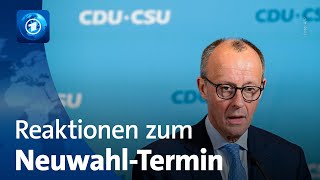 Merz Esken und Co äußern sich zum Termin für Neuwahlen [upl. by Dorehs707]