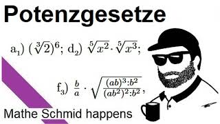 Eine Anwendung vieler Potenzgesetze vorallem mit Wurzeln  Mathematik beim Mathe Schmid [upl. by Thevenot115]