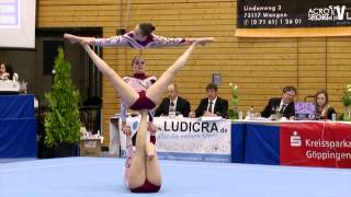 Acro Cup Albershausen 2013Womens Group Balance Juniors Germany  Schmitt Schmitt Schmidt [upl. by Evangelina]