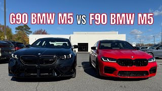 Battle of the Beasts G90 BMW M5 vs F90 BMW M5 – Evolution or Revolutionquot [upl. by Leavy492]