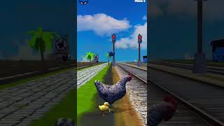 Chicken road crossing video 🐓🐓  227  youtubeshorts viralshorts ytshorts shortsfeed yt shorts [upl. by Dwan]