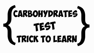 TRICK to learn test for carbohydrates [upl. by Nagle]