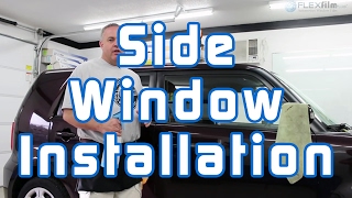 Window Tinting Side Window Installation Two Stage Method [upl. by Duff]