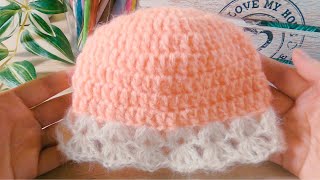 Comment Réaliser un Adorable Bonnet en Crochet  Tuto Facile [upl. by Meikah529]