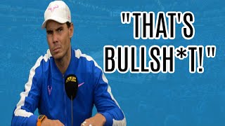 Rafael Nadal Curses at Reporter for Questioning Marriage [upl. by Llertnov693]