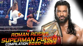 WWE Roman Reigns  Superman Punch Compilation 20202023  By Acknowledge Me [upl. by Lerred]