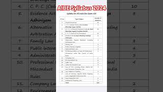 AIBE 19 Exam Syllabus  AIBE Exam Syllabus 2024 [upl. by Ymmot]