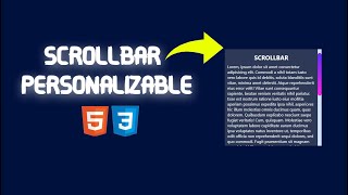 Cómo crear un Scrollbar con HTML y CSS Personalizable [upl. by Nitsirt]