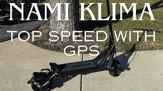 NAMI KLIMA MAX Top speed with GPS [upl. by Ferdie423]