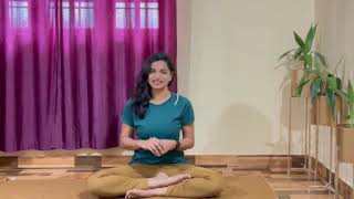 3 minutes Yoga tip to reduce bloatingyoga introduction video Yoga for digestion [upl. by Alene139]