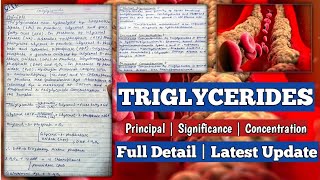 What is Triglycerides in hindi  Principal of Triglycerides  Triglycerides in biochemistry [upl. by Lelith]