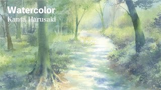 Watercolor Kanta Harusaki 水彩画 [upl. by Anasxor]