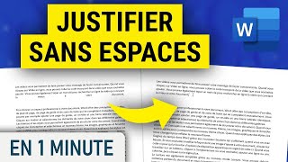 Comment justifier son texte sans espace entre les mots sur Word [upl. by Junno495]